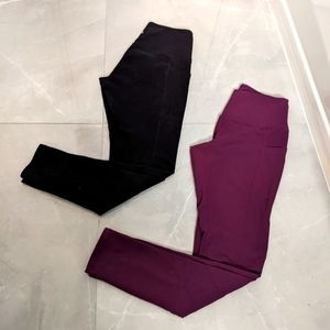 Two pairs of active leggings